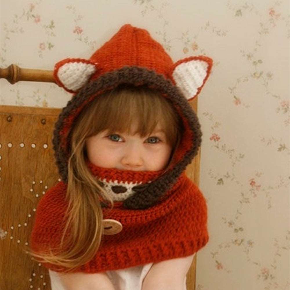 Warm woolen baby hat handmade knitted hat Red