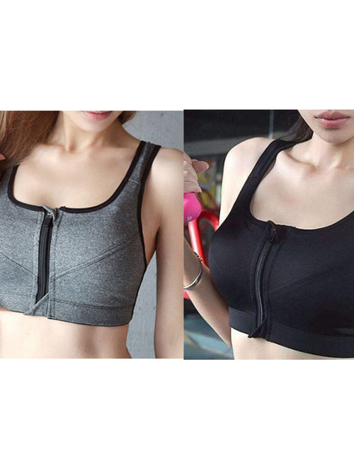 Load image into Gallery viewer, High-strength Professional Shockproof Sports Bra Without Steel Ring Adjustment Nylon Polyester Fiber Fixed Double Shoulder Strap 2Pcs Set
