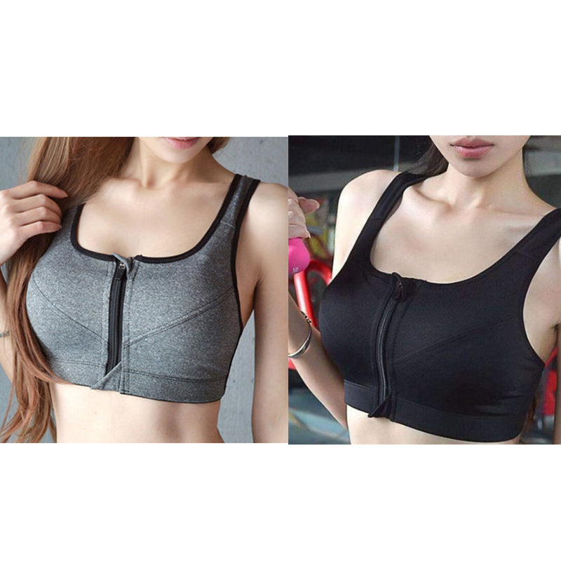 High-strength Professional Shockproof Sports Bra Without Steel Ring Adjustment Nylon Polyester Fiber Fixed Double Shoulder Strap 2Pcs Set