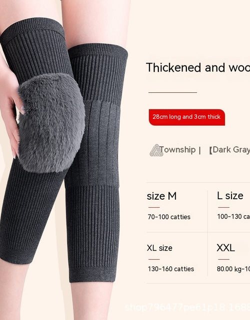 Load image into Gallery viewer, Cashmere Knee Pad Warm Joint Cold-proof 37 Long Gray
