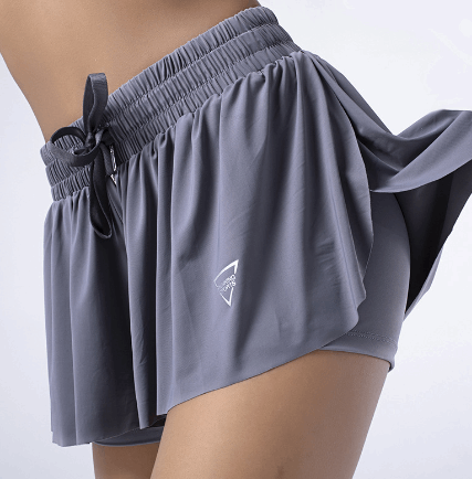 Load image into Gallery viewer, Flowy Running Yoga Workout Shorts Grey
