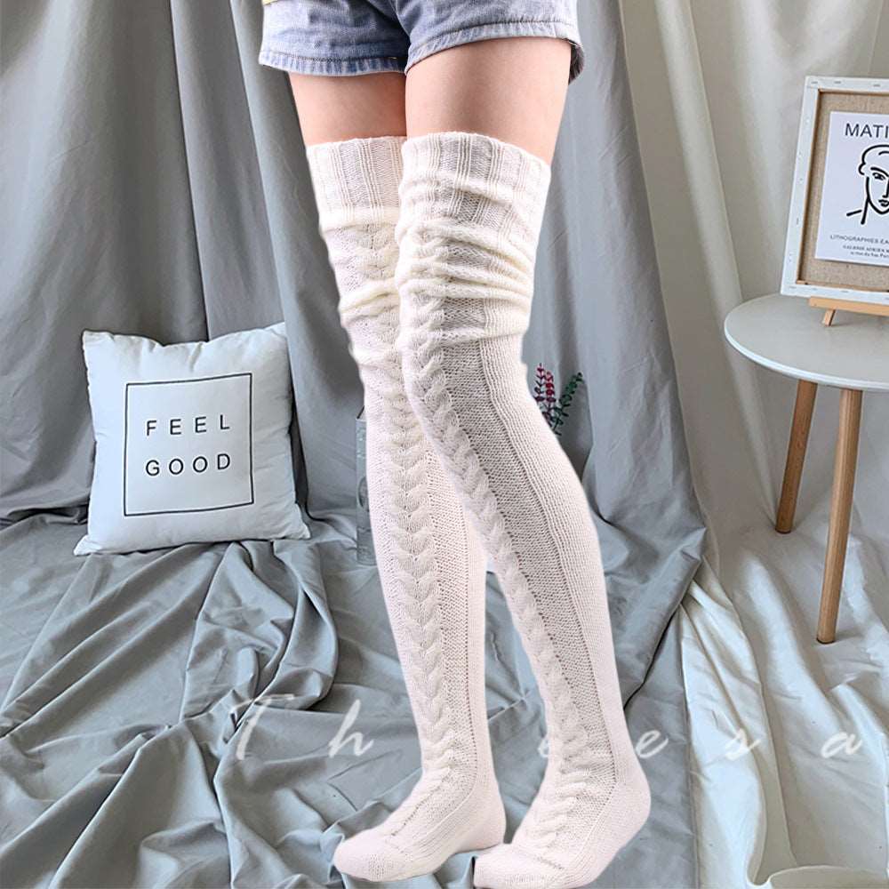 Women's Loose Stockings Casual High Cylinder socks White