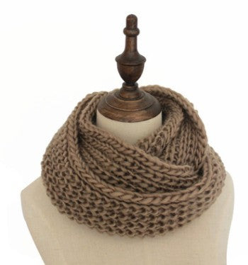 Men Scarf Women Knitted Scarf Girl Collar Khaki Adjustable