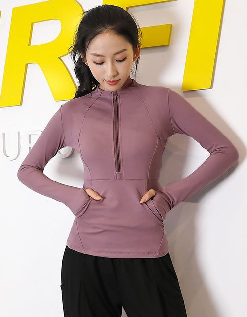 Load image into Gallery viewer, Master Your Fitness: Professional Yoga Long-Sleeved Quick Dry Leisure Sports Apparel for Women - Autumn &amp; Winter Performance Wear Lotus color
