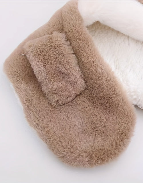 Load image into Gallery viewer, Cute Deer Hat Women Plush Rabbit Ear Funny Lolita Sweet Kawaii Winter Fluffy Fleece Warm Hat Plush Winter Thickened Cute Antlers Baby Hat With Scarf For 5-10 Y Children
