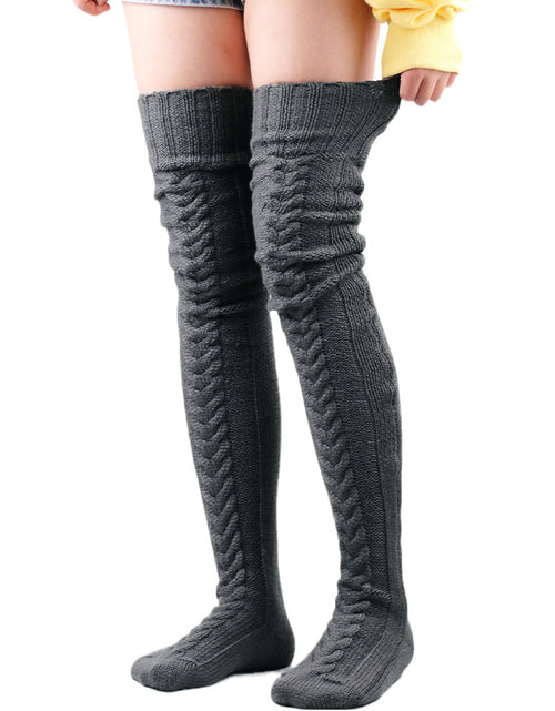 Load image into Gallery viewer, Women&#39;s Loose Stockings Casual High Cylinder socks Dark Gray
