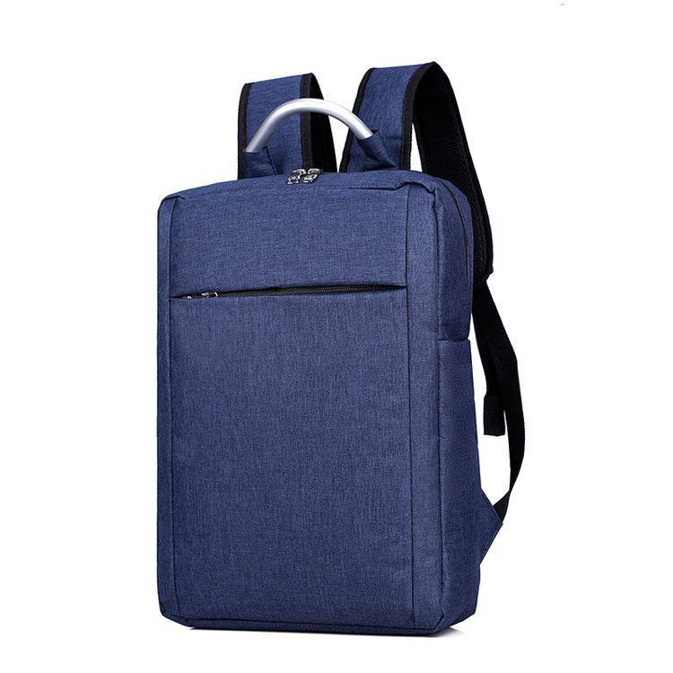 Shoulder Computer Bag 15.6-inch Notebook Backpack Male Square Vertical Business Causal Style Blue 15.6 Inch