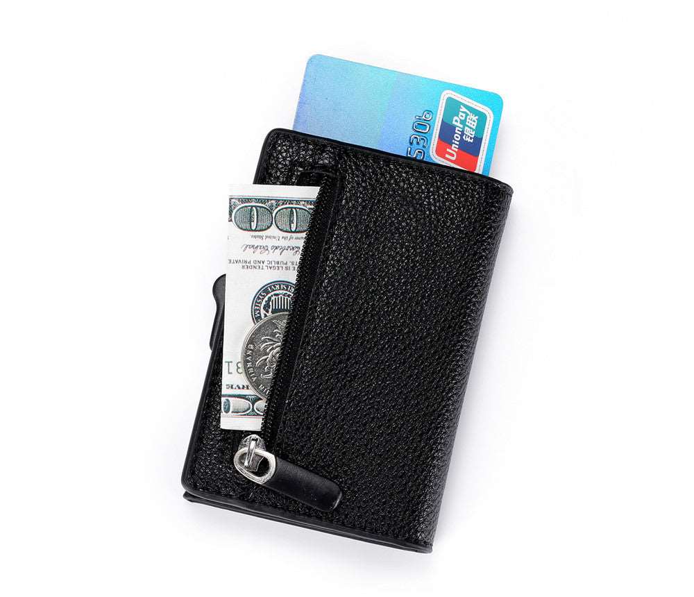 Metal Card Box Zipper Automatically Ejects Credit Card Case