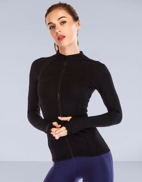 Load image into Gallery viewer, Master Your Fitness: Professional Yoga Long-Sleeved Quick Dry Leisure Sports Apparel for Women - Autumn &amp; Winter Performance Wear Black D
