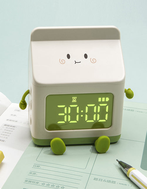 Load image into Gallery viewer, Smart Student Only Charging Cartoon Milk Carton Alarm Clock
