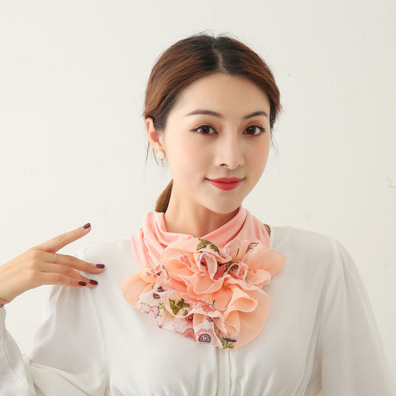 Women's bib scarf Light pink