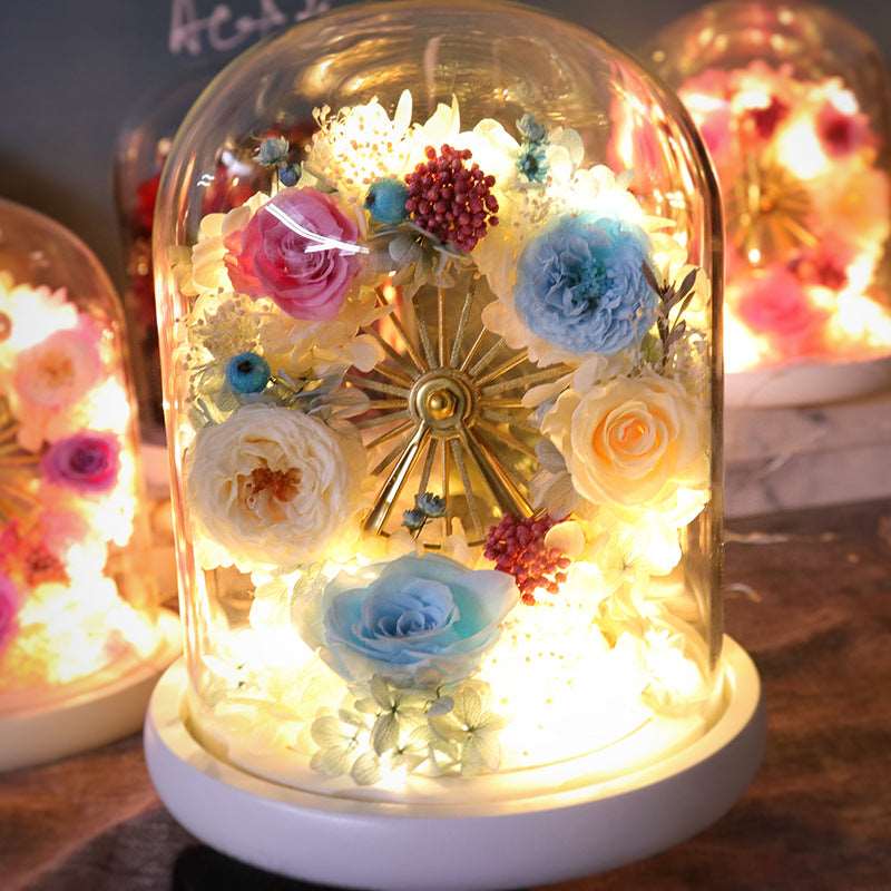 Ferris Wheel With Light Rose Decoration