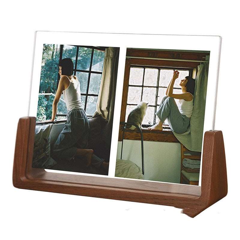 Advanced Sense Walnut U-shaped Photo Frame in Various Size