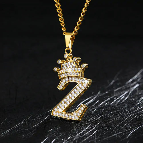 Load image into Gallery viewer, Zircon Alphabet Necklace
