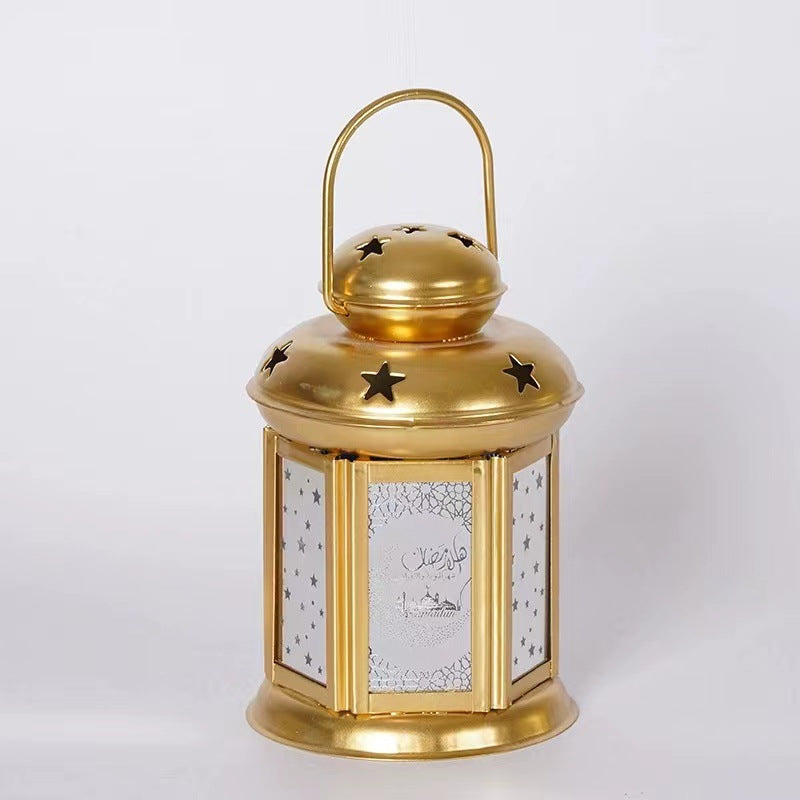 LED Atmosphere Castle Small Night Lamp Retro Golden