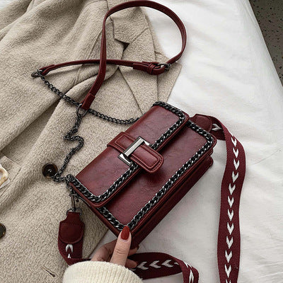 Fashion Chain Shoulder Bag Broadband Wine Red