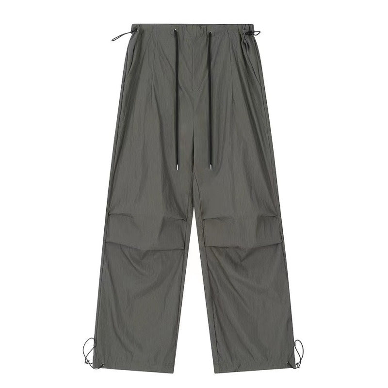 Loosely Comfortable: Drawstring Elastic Waist Casual Charging Sports Trousers - Stay Comfortable and Active All Day Long