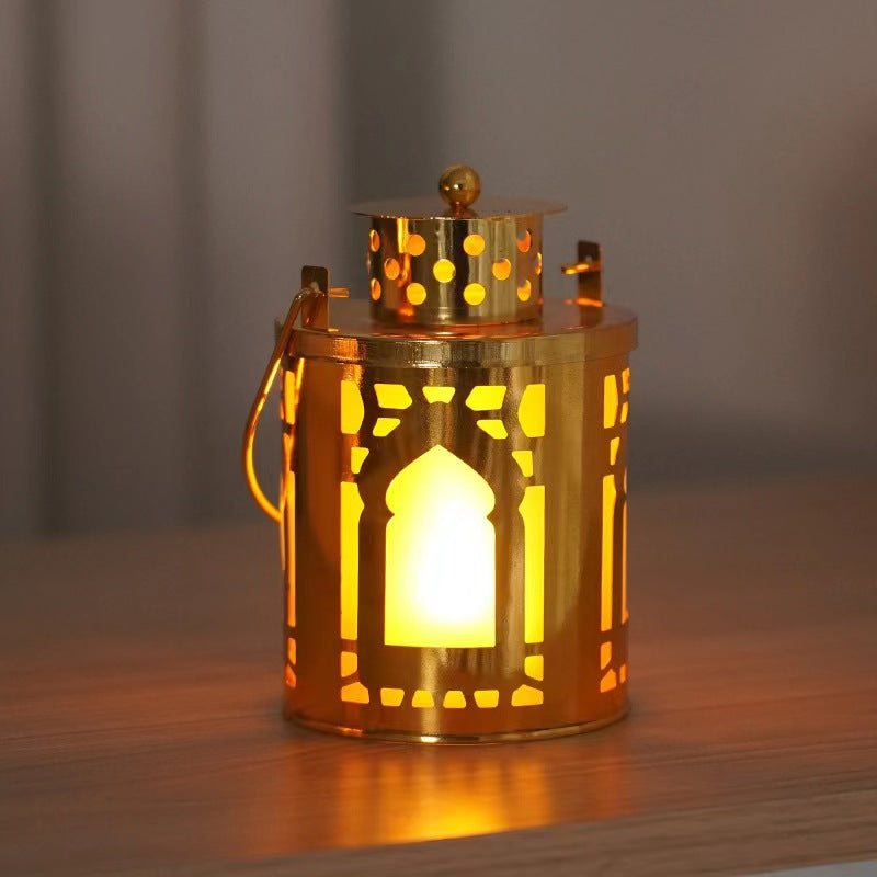 LED Atmosphere Castle Small Night Lamp Retro Hollow Castle