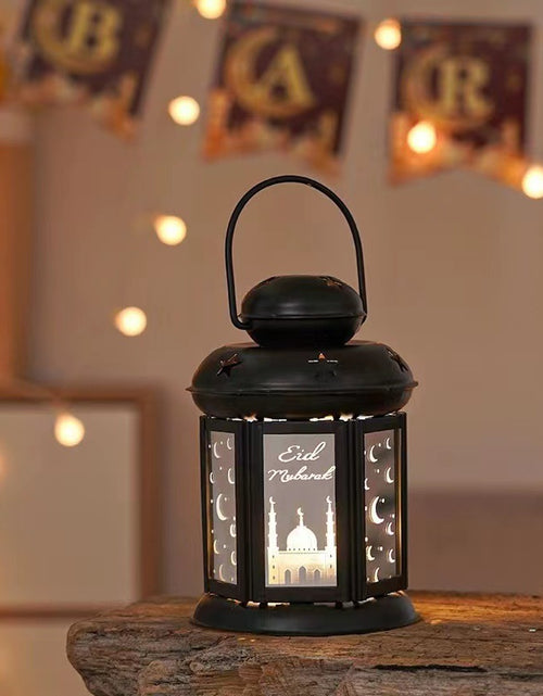 Load image into Gallery viewer, LED Atmosphere Castle Small Night Lamp Retro Black
