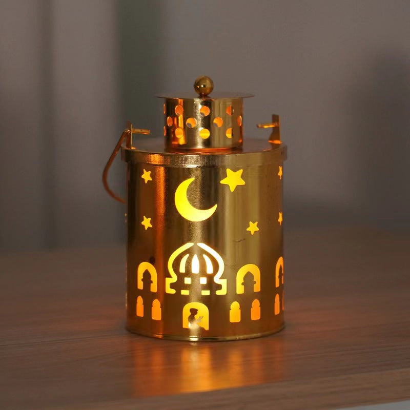 LED Atmosphere Castle Small Night Lamp Retro Star Moon Old Man Castle