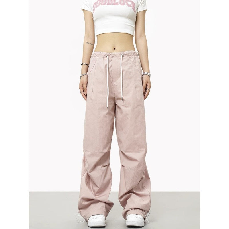 Loosely Comfortable: Drawstring Elastic Waist Casual Charging Sports Trousers - Stay Comfortable and Active All Day Long