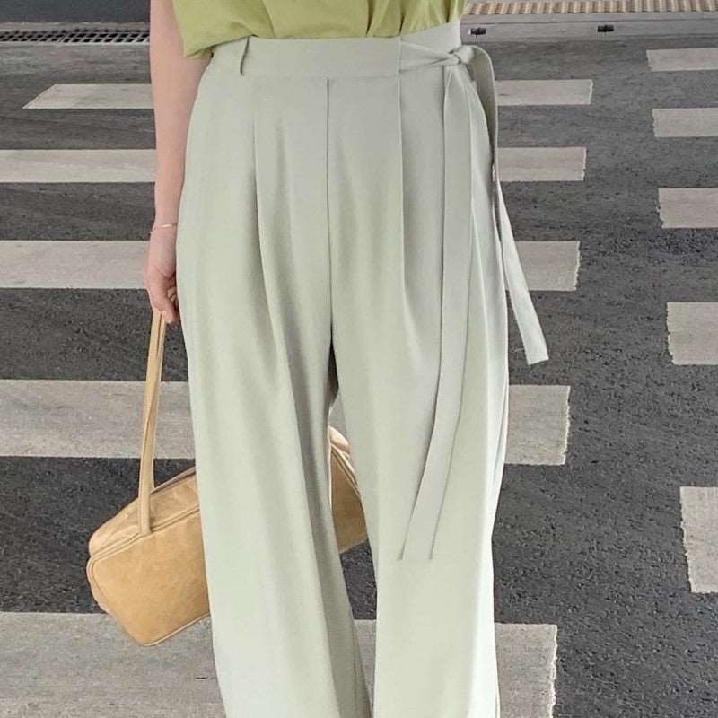 New Wide-leg Pants Women's High Waist Drooping Suit Pants Loose