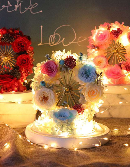 Load image into Gallery viewer, Ferris Wheel With Light Rose Decoration
