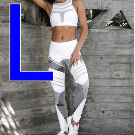 Load image into Gallery viewer, Sculpt &amp; Support: High Elastic Push-Up Fitness Leggings Sport &amp; Yoga Pants in Various Style &amp; Color L Whiteset
