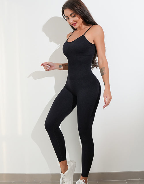 Load image into Gallery viewer, Sculpt and Sizzle: Women&#39;s Sexy Unitard - Spaghetti Strap, Tummy Control, Sleeveless Bodysuit for Alluring Outfits
