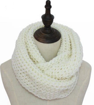 Men Scarf Women Knitted Scarf Girl Collar White Adjustable