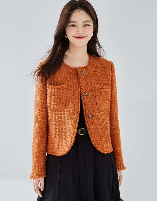 Load image into Gallery viewer, Elegant Tweed Fringe Classic Wool Classic Style Short Coat For Women
