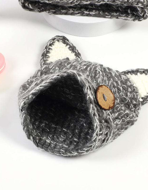 Load image into Gallery viewer, Autumn And Winter Cat Ears Wool Children Hat Scarf Two-piece Set Cute Baby
