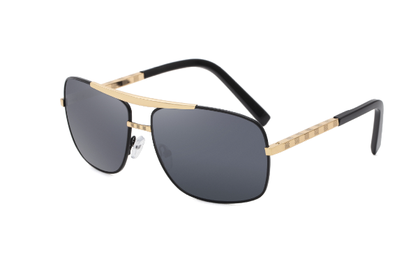 Classic Square Sunglasses Black Gold