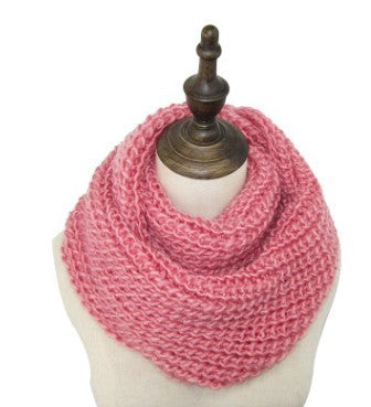 Men Scarf Women Knitted Scarf Girl Collar Pink Color Adjustable