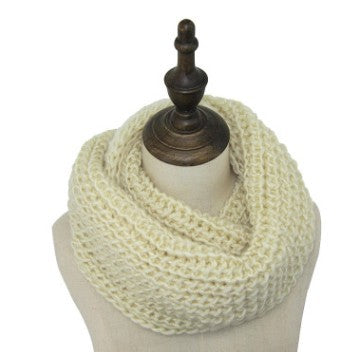 Men Scarf Women Knitted Scarf Girl Collar Beige Adjustable