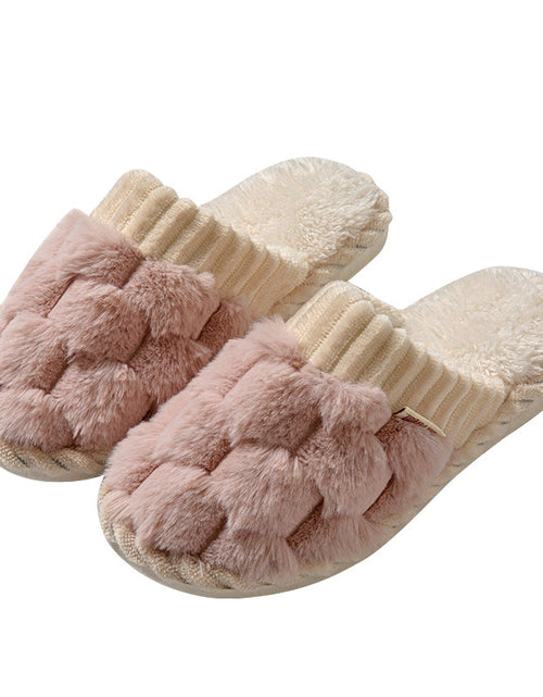 Load image into Gallery viewer, Indoor Warm Platform Couple Plush Slippers
