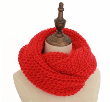 Men Scarf Women Knitted Scarf Girl Collar Red Adjustable