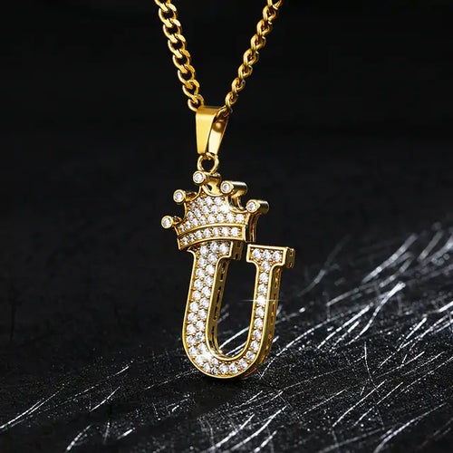 Load image into Gallery viewer, Zircon Alphabet Necklace
